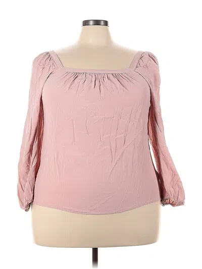 Pre-owned A New Day 3/4 Sleeve Blouse In Pink