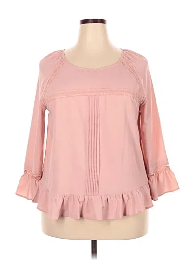 Pre-owned A New Day 3/4 Sleeve Blouse In Pink