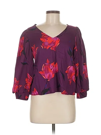 Pre-owned A New Day 3/4 Sleeve Blouse In Purple