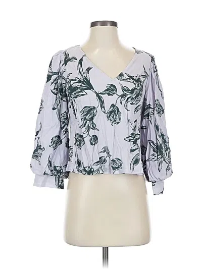 Pre-owned A New Day 3/4 Sleeve Blouse In Purple