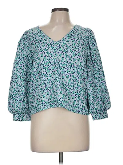 Pre-owned A New Day 3/4 Sleeve Blouse In Teal