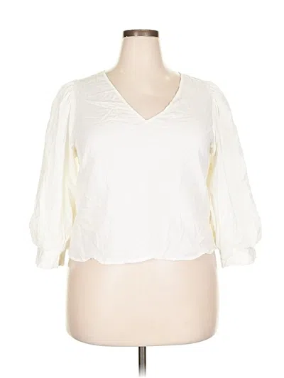 Pre-owned A New Day 3/4 Sleeve Blouse In White