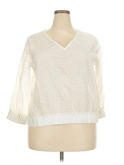 Pre-owned A New Day 3/4 Sleeve Blouse In White