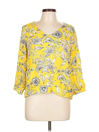 Pre-owned A New Day 3/4 Sleeve Blouse In Yellow