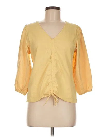 Pre-owned A New Day 3/4 Sleeve Blouse In Yellow