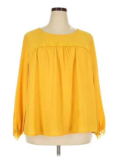 Pre-owned A New Day 3/4 Sleeve Blouse In Yellow