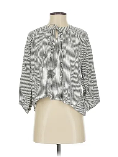 Pre-owned A New Day 3/4 Sleeve Button Down Shirt In Gray