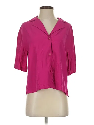 Pre-owned A New Day 3/4 Sleeve Button Down Shirt In Pink