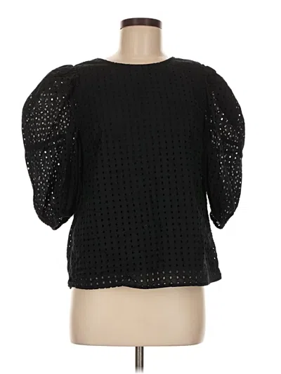 Pre-owned A New Day 3/4 Sleeve Top Black Square Neckline Tops