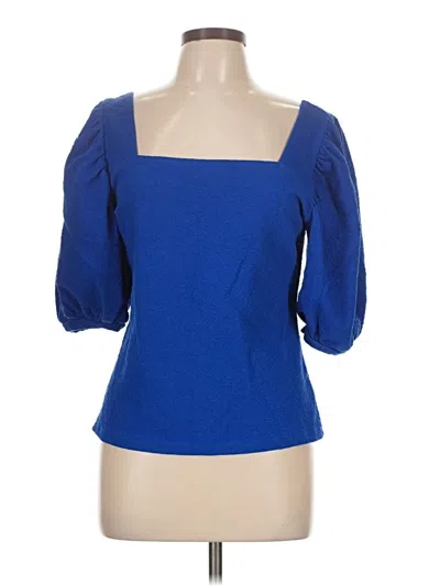 Pre-owned A New Day 3/4 Sleeve Top Blue Sweetheart Neckline Tops