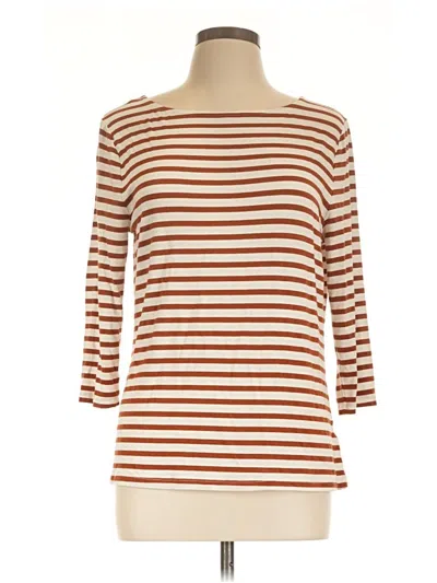 Pre-owned A New Day 3/4 Sleeve T-shirt In Brown