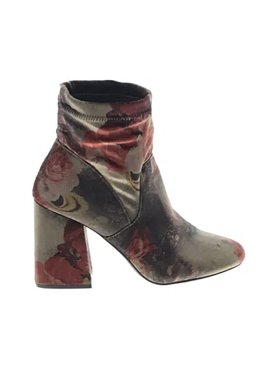 Pre-owned A New Day Ankle Boots In Burgundy