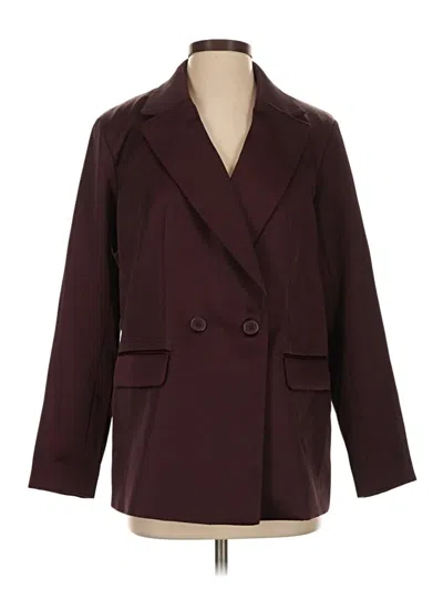 Pre-owned A New Day Blazer Jacket In Burgundy