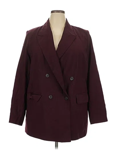 Pre-owned A New Day Blazer Jacket In Burgundy