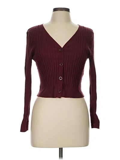 Pre-owned A New Day Cardigan Sweater In Burgundy
