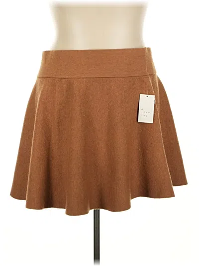 A New Day Casual Skirt In Brown