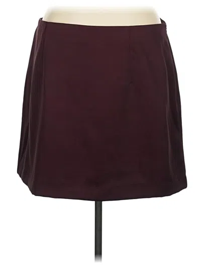Pre-owned A New Day Casual Skirt In Burgundy