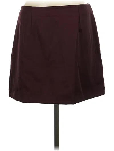 Pre-owned A New Day Casual Skirt In Burgundy