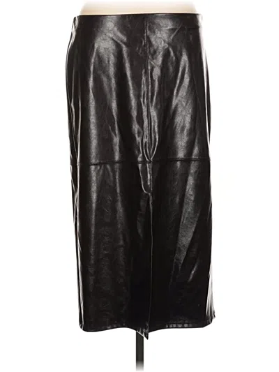 Pre-owned A New Day Faux Leather Skirt In Black