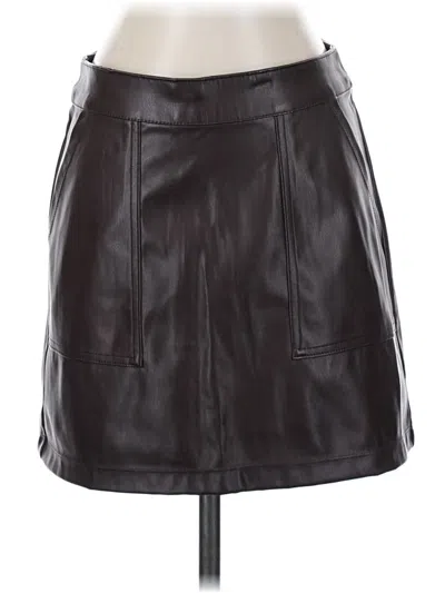 A New Day Faux Leather Skirt In Brown