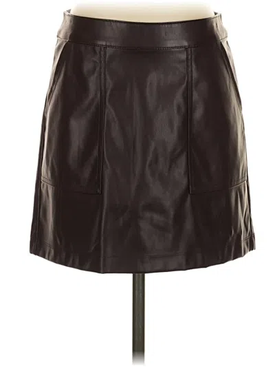 Pre-owned A New Day Faux Leather Skirt In Brown