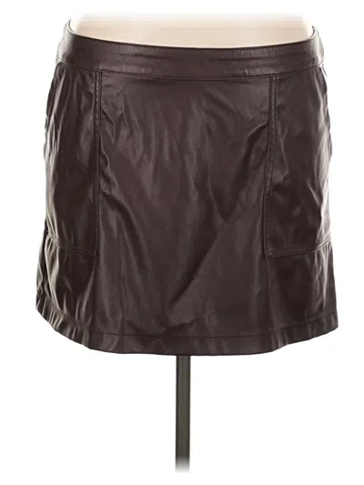 Pre-owned A New Day Faux Leather Skirt In Brown