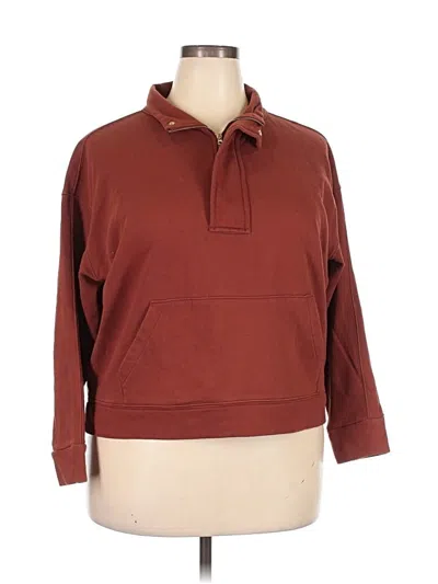 Pre-owned A New Day Fleece Jacket In Burgundy