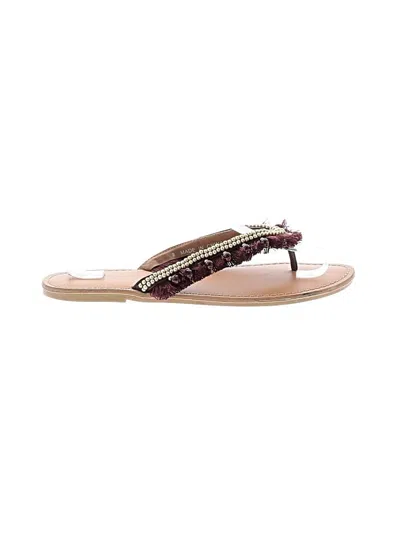 Pre-owned A New Day Flip Flops In Burgundy