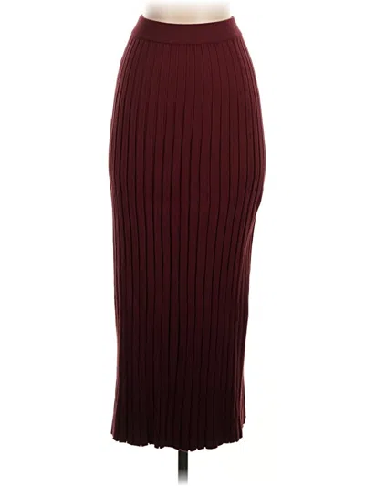 Pre-owned A New Day Formal Skirt In Burgundy