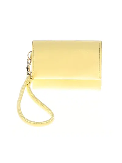 Pre-owned A New Day Leather Wristlet In Yellow