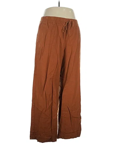 Pre-owned A New Day Linen Pants In Brown
