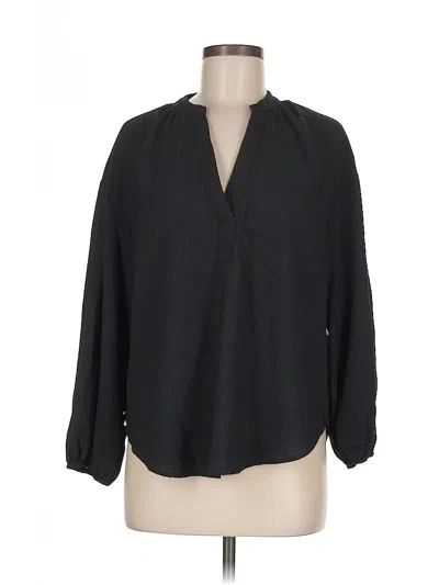 Pre-owned A New Day Long Sleeve Blouse In Black