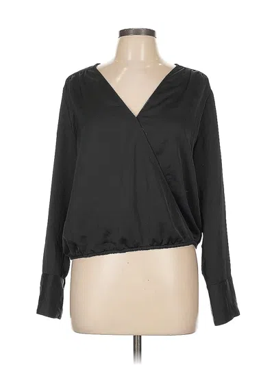 Pre-owned A New Day Long Sleeve Blouse In Black
