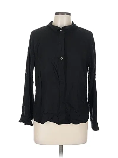 Pre-owned A New Day Long Sleeve Blouse In Black