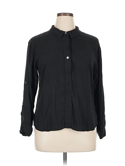 Pre-owned A New Day Long Sleeve Blouse In Black