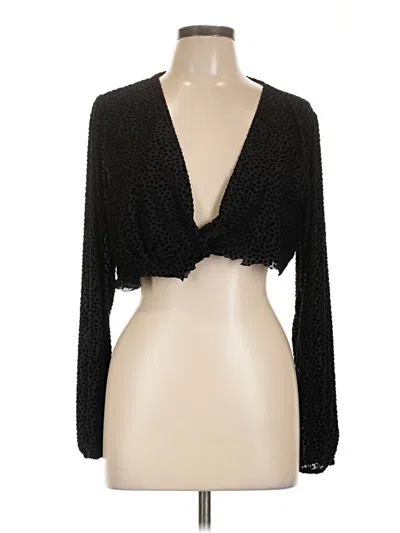 Pre-owned A New Day Long Sleeve Blouse In Black