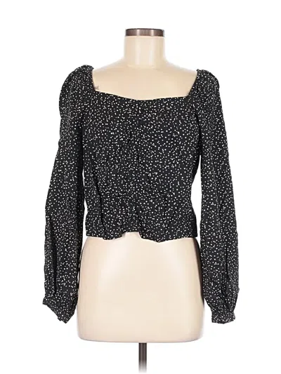 Pre-owned A New Day Long Sleeve Blouse In Black