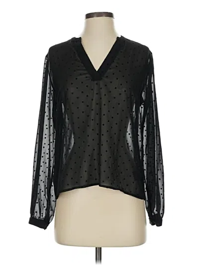 Pre-owned A New Day Long Sleeve Blouse In Black