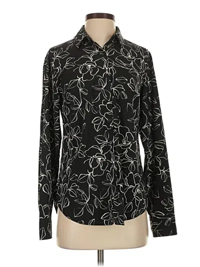 Pre-owned A New Day Long Sleeve Blouse In Black