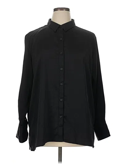 Pre-owned A New Day Long Sleeve Blouse In Black
