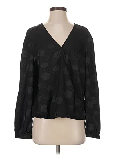Pre-owned A New Day Long Sleeve Blouse In Black