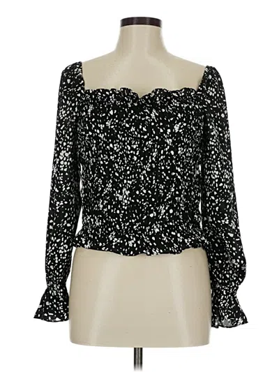 Pre-owned A New Day Long Sleeve Blouse In Black