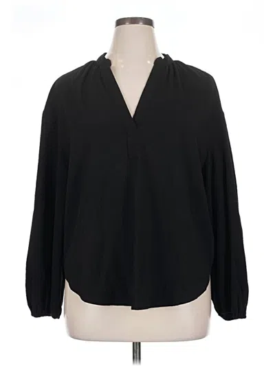 Pre-owned A New Day Long Sleeve Blouse In Black