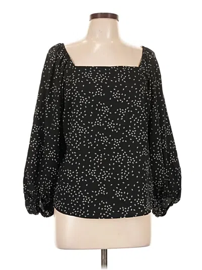 Pre-owned A New Day Long Sleeve Blouse In Black