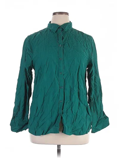 Pre-owned A New Day Long Sleeve Blouse In Blue
