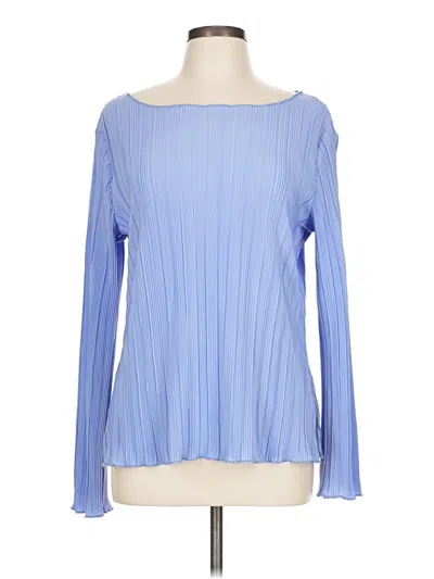 Pre-owned A New Day Long Sleeve Blouse In Blue