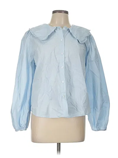 Pre-owned A New Day Long Sleeve Blouse In Blue