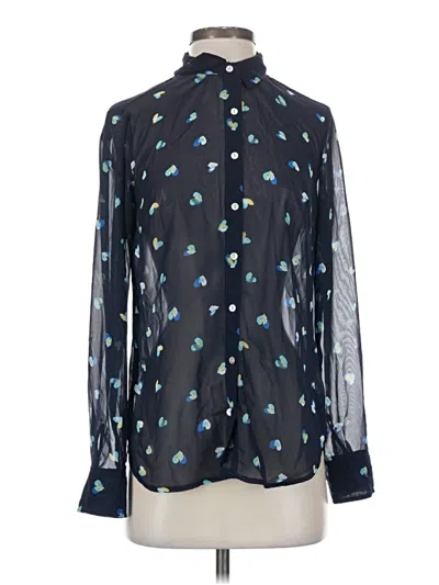 Pre-owned A New Day Long Sleeve Blouse In Blue