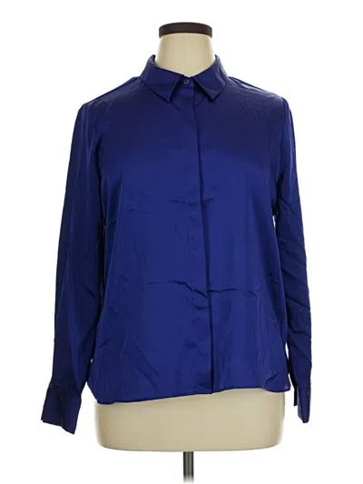A New Day Long Sleeve Blouse In Blue