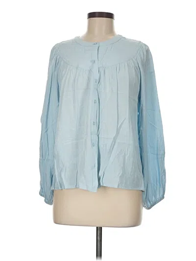A New Day Long Sleeve Blouse In Blue